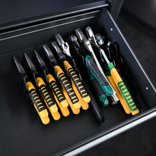 2-Pack Plier Organizer, 20-Slot Tool Organizer, Non-Slip Base | Red