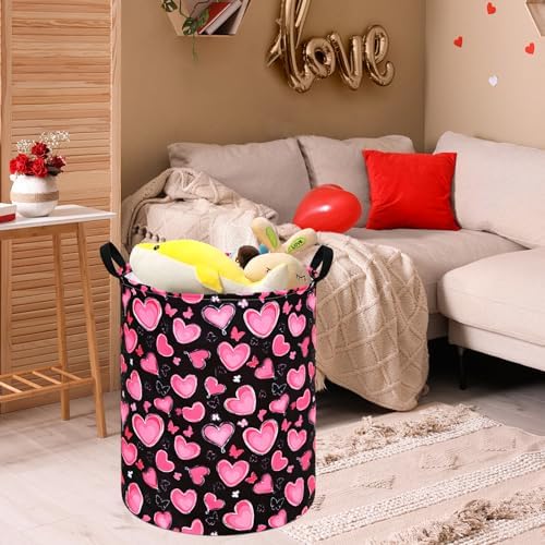 MAIZMZ Girls Storage Basket Kids Hamper Storage Bins Organizer Toy Box Large Canvas Waterproof Laundry Basket for Home/Dorm/Kitchen/Pet/Office/Closet/Shelf/Gift Baskets
