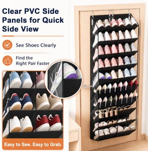 Over the Door Shoe Organizer 10-Tier Shoe Rack, 20–30 Pairs