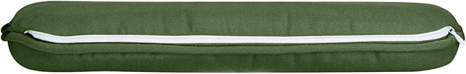 SleepMan Outdoor 17"x16" Chair Cushions with Ties Set of 2, Water Resistant All Weather U-Shape Seat Pads for Patio Garden Furniture Indoor Fade Resistant Patio Cushions (Moss Green)