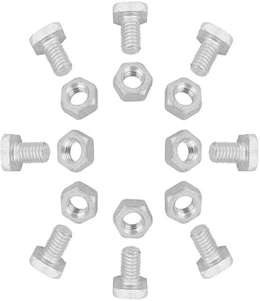 50 Packs Greenhouse Nuts and Bolts Square Head Bolts Nuts Greenhouse Repair Kit Parts Replacement Garden Supplies