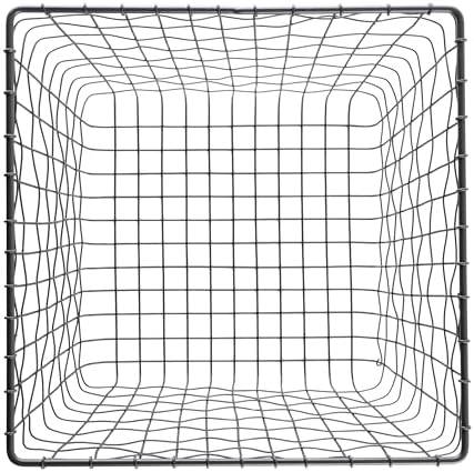 G.E.T. WB-305-MG Heavy Duty Iron Wire Utility Storage Bin/Basket, Square, 11" x 11" x 8"