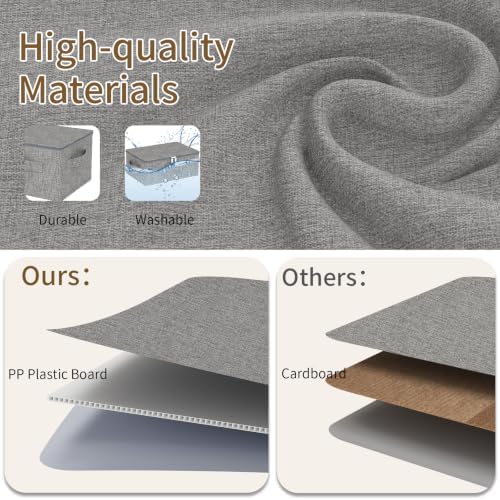 Underbed Storage Boxes with Zippers,17.7x13.7x9.8in,Grey,2 Pack