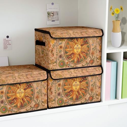 Stackable Clothes Storage Bins with Lids 3 Pack