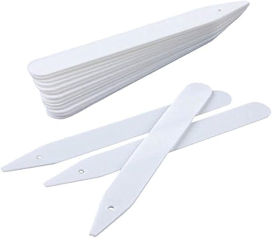 KINGLAKE 100 Pcs 4.7 Inch Thick Plastic Plant Labels - Garden Stakes with Waterproof Plant Identification Tags for Seedling, Vegetable White