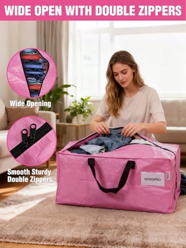 WORKPRO 8 Pack Extra Large Moving Bags with Backpack Straps & Handles
