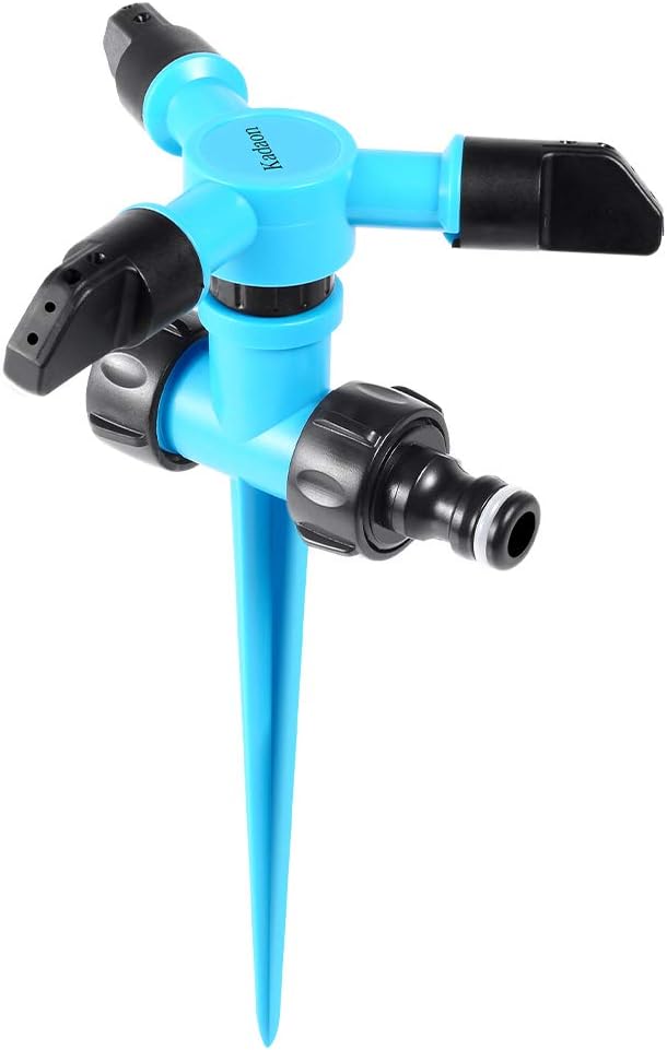 Kadaon Garden Sprinkler, 360 Degree Rotating Lawn Sprinkler Large Area Coverage - Adjustable, Weighted Gardening Watering System