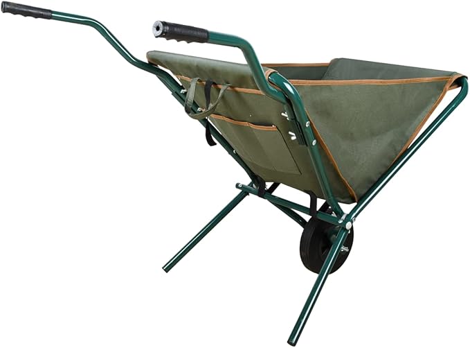 Esschert Design gt138 Foldable Wheelbarrow, Green