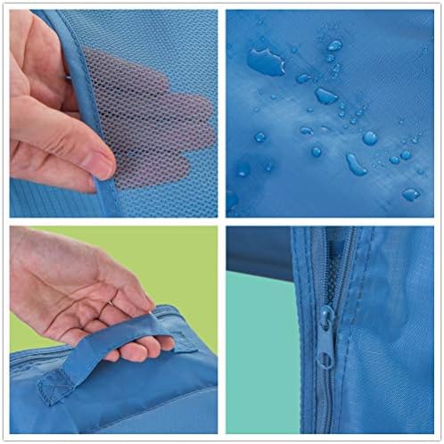 Travel Shoe Bags, Foldable Waterproof Shoe Puches Organizer-Double Layer (Sea Blue2)