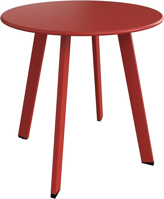Grand patio Outdoor Side Table Round End Table with Square Feet Small Accent Table Great for Patio Balcony