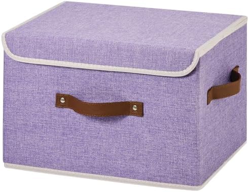 Storage Boxes Baskets with Lid Collapsible Fabric Storage Bins