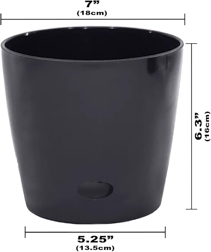 7” Self-Watering Pot – Eco-Friendly Bamboo Planter, Biodegradable & Plastic-Free, Indoor/Outdoor Plant Pot with Built-in Water Well for Healthy Root Growth