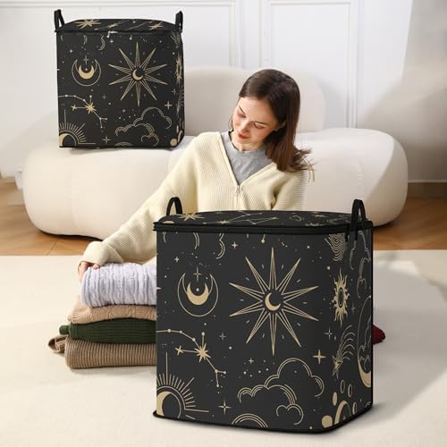 king comforter storage bag,blanket organizer with zipper 95L (2pack)