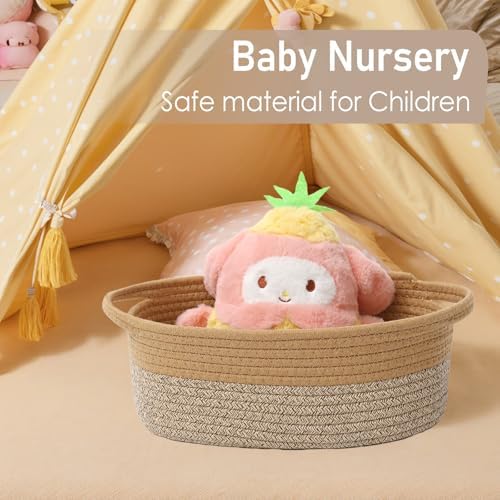 JMvicyroam Small Woven Basket, Empty Gift Basket, Jute&Brown/1 Pack