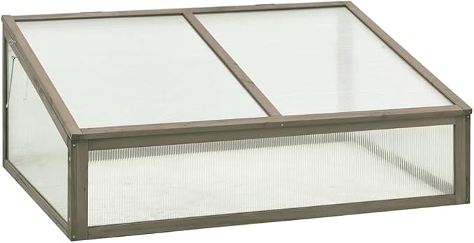 vidaXL Small Solid Firwood Collapsible Greenhouse in Grey