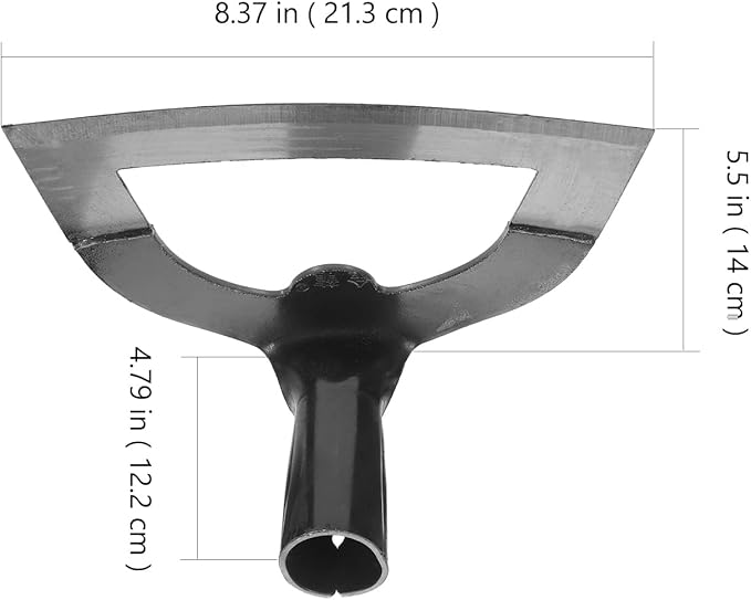 Uonlytech Hollow Garden Hoe Heavy Duty Steel Weeding Tool 8.38X6.69X4.80In for Backyard Farming Soil Loosening Planting and Tillage