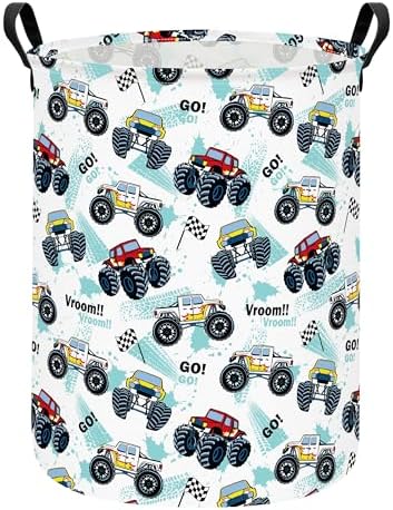 Monster Truck Fabric Storage Bin Nursery Organizer Basket