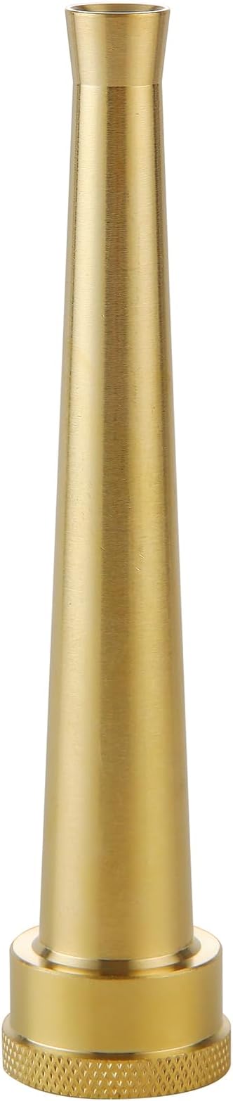 Brass Water Hose Nozzle-6 Inch, 3/4 Inch Thread Inlet Garden Hose Nozzle Sprayer, Heavy-Duty Water Jet Nozzle High Pressure Hose Nozzle