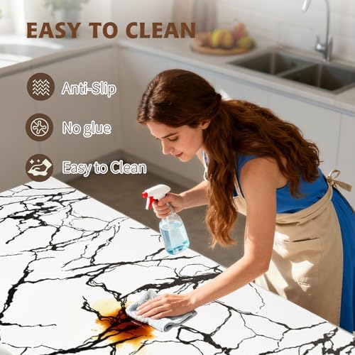 2-Layer Drawer and Shelf Liner for Kitchen Cabinet: 17 in X 20 Ft Non Slip