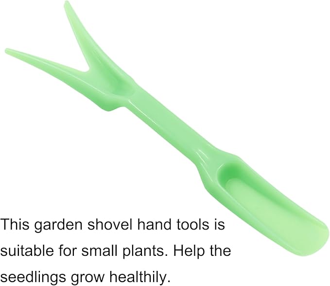 Bivethoi Garden Hand Tools Transplanting Shovel Scoops Kits for Plant Cultivation Digging Care, Set of 6, Light Green
