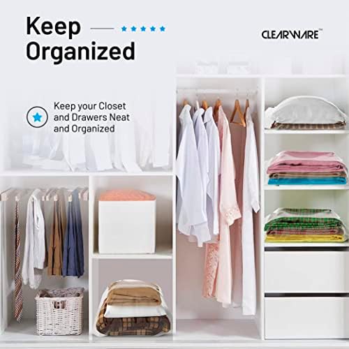 Large Storage Bags With Zipper Top - 3 Gallon Size, 16" x 18", Extra Large Plastic for Clothes, Travel, Moving, Large Reusable freezer bags, BPA-Free, 2-mil Thick (X-Large, 50, Count)