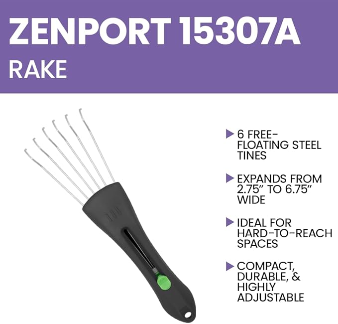 Zenport 15307A Mini Adjustable Hand Rake - 3 Pack