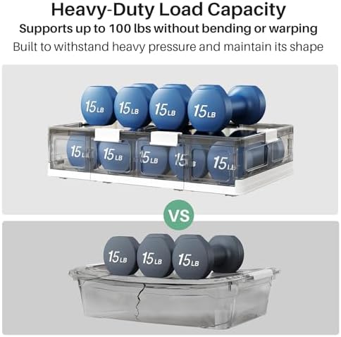 Kitstorack 2 Pack Plastic Under Bed Storage Bins with Lids and 8 Pre-installed Wheels,Rolling Low Rrofile Under bed Containers Box for Clothes Shoes, 37.8 Qt, Long, Clear, Flat, Large