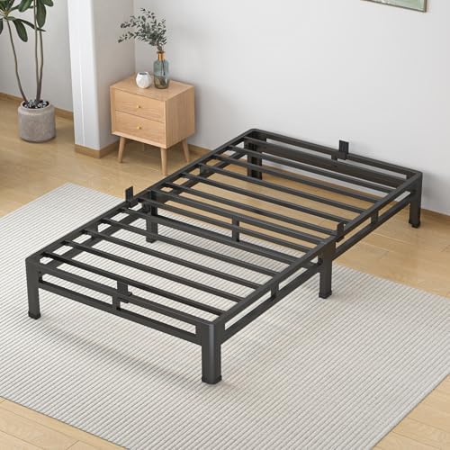 NKZ 2-in-1 Twin Size Metal Platform Bed Frame, 10 Inch Heavy Duty Bed Base