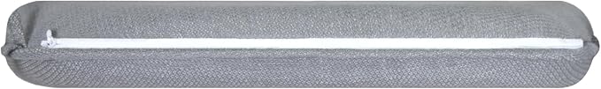 SleepMan Outdoor 17"x16" Chair Cushions with Ties Set of 2, Water Resistant All Weather U-Shape Seat Pads for Patio Garden Furniture Indoor (Set of 2, Light Grey)