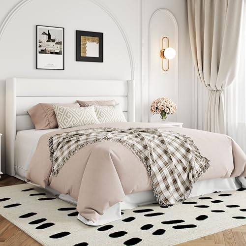 Allewie Queen Size Lift Up Hydraulic Storage Bed Frame White