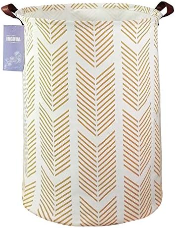 Wheat Laundry Hamper Large Canvas Fabric Storage Basket