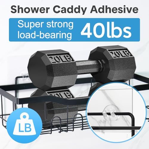 12 Pack Clear Plastic Shower Caddy Adhesive Hooks, Strong Adhesive, Waterproof, No Drilling, 12 Count, Modern Style, Suitable for Bathroom and Kitchen