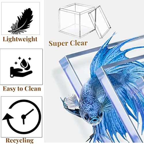 KissYou Acrylic Box for Candy Clear Display Boxes wit Lid Small Plastic Square Cube Jewelry Storage Box Birthday Wedding Graduation Party Decoration Decorative Boxes