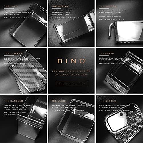 BINO | Stackable Storage Drawers, Large - Clear | THE CRATE COLLECTION | Storage Bins With Drawers | Bathroom Organizers | Under Sink Organizer | Vanity Cabinet Home Organization