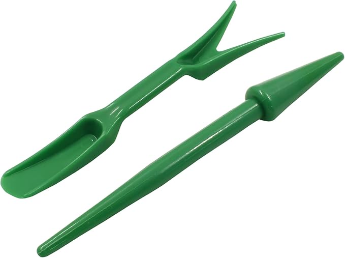 Bivethoi Garden Hand Tools Transplanting Shovel Scoops Kits for Plant Cultivation Digging Care, Set of 6, Green