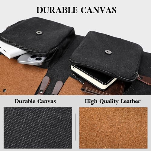 Wildroad Garment Bags for Travel - Canvas Duffle Bag with Shoe Compartment