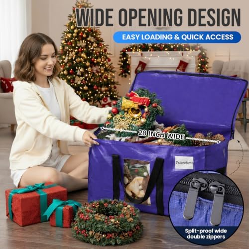 TAILI 4 Pack Dark Blue XXL Moving Bags,Storage Bags with Visible Window
