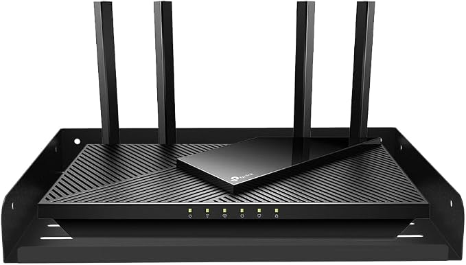 Metal Floating Wall Mounted Shelf Bracket for AV, TV Accessories, WiFi Router, TV Box, Cable Boxes, DVD Player, Games Consoles or Other Small Projectors (12 inches Width) | TV Accessories, WiFi Router, TV Box, Cable Boxes, DVD Player, Games Consoles or...