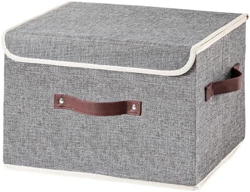 Storage Boxes Baskets with Lid Collapsible Fabric Storage Bins