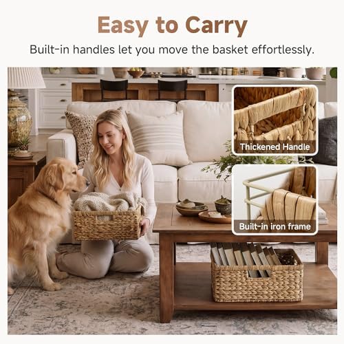 StorageWorks Large Wicker Baskets for Storage,Woven Basket for Gifts,1-Pack