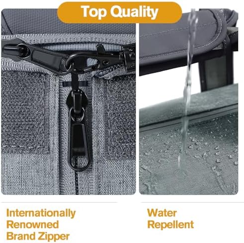 Richeart Garment Bags for Travel - Brand Zipper - Water Repellent Garment Bag with Shoe Compartment - 2 in 1 Convertible Suit Bag Travel with Shoe Bags - Large Dark Gray