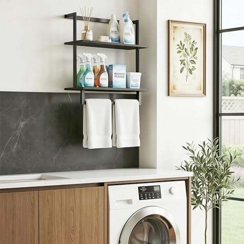 Wall Mounted Towel Rack for Bathroom Black