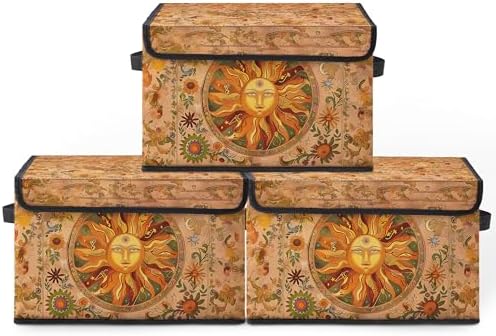 Stackable Clothes Storage Bins with Lids 3 Pack
