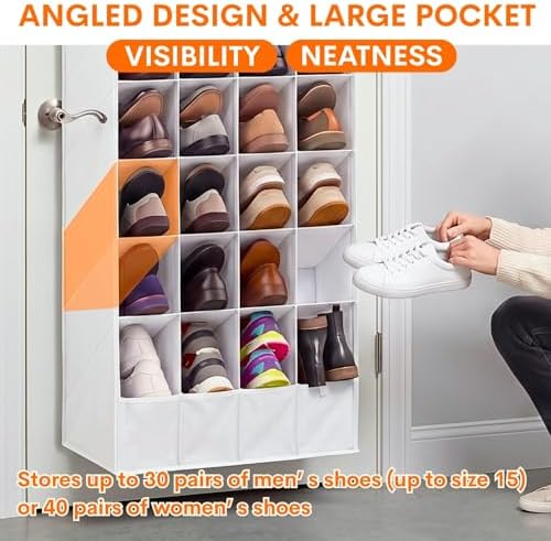 Ofiray-home Over the Door Shoe Organizer, 30-40 Pairs