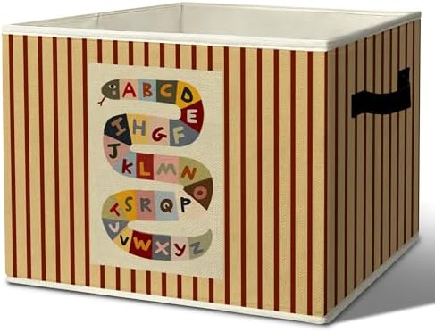 Rustic Alphabet Snake Storage Bins Boxes with Handles