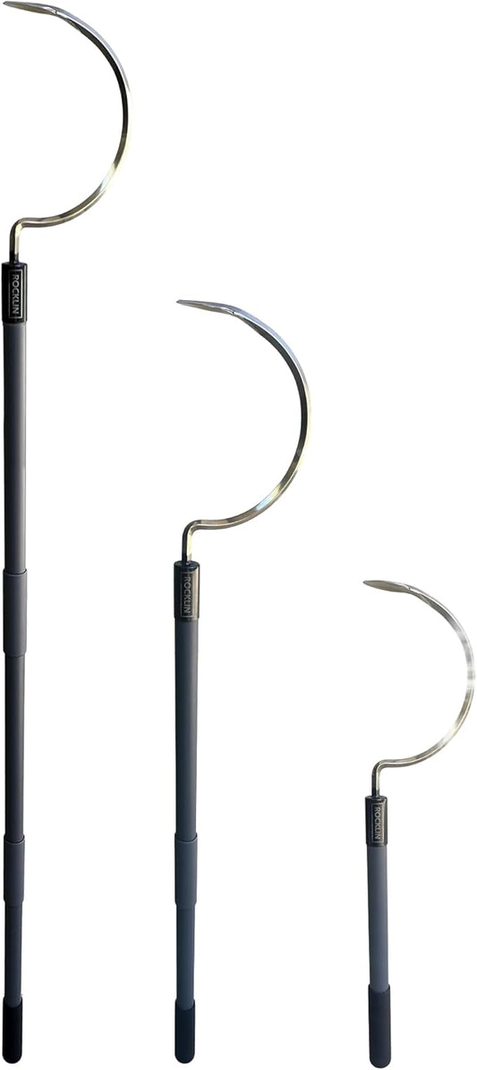 Rocklin Industry Cobra Hook 3-in-1 (24"/40"/57") Cultivator, Heavy-Duty Garden Hand Tool for Weeding, Digging & Soil Loosening – Three Lengths, Stainless Steel Blade, Ergonomic Grip