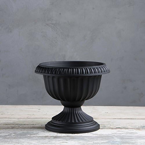 Root & Vessel Grecian Urn Planter, Black, 12-Inch