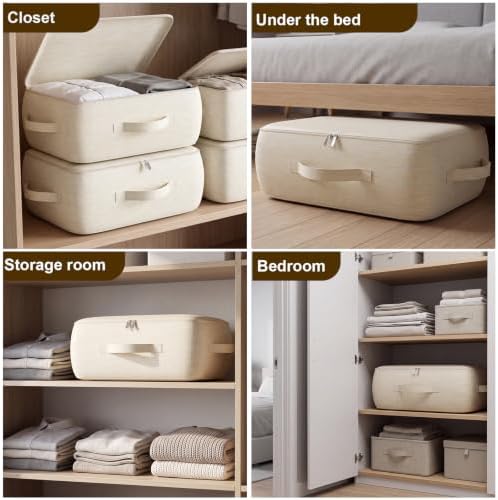 Higher Canvas Storage Bags with Reinforced Handles 1 Pack