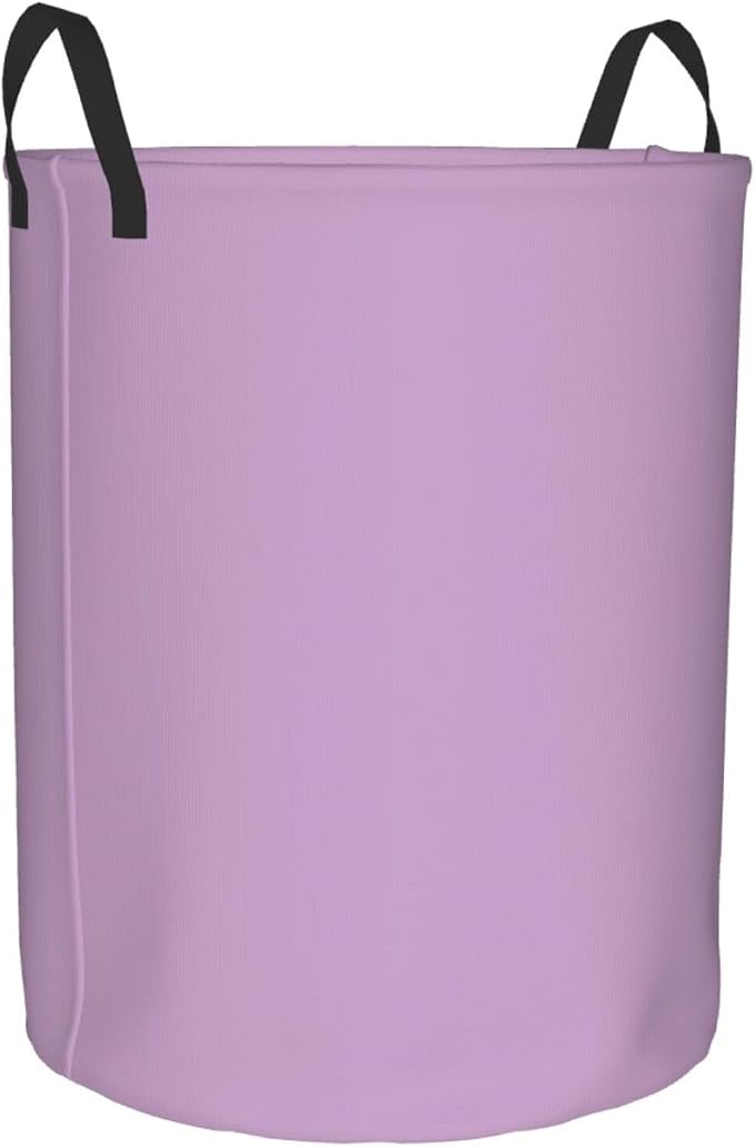 19.6" Large Laundry Hamper Bag, Purple Lilac Trend Color Collapsible Laundry Basket Dirty Clothes Organizer Washing Bin for Family Essentials Storage