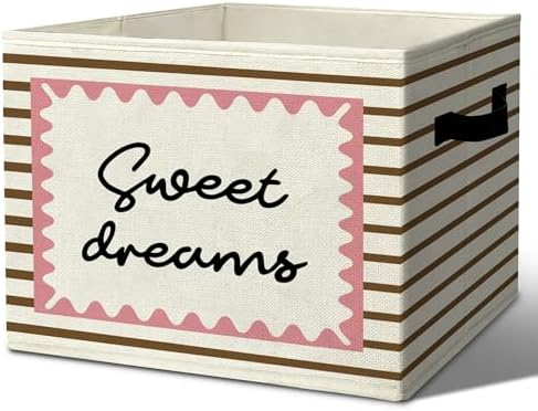 Sweet Night Affirmation Storage Bins Box with Handles Organizer Basket